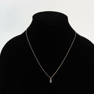 LaSoula Diamond Initial "S" Pendant Necklace, 14K